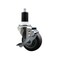 Service Caster 3.5'' Thermoplastic Rubber Swivel 1-1/2'' Expanding Stem Caster with Brake SCC-EX20S3514-TPRB-TLB-112 - alternate 1